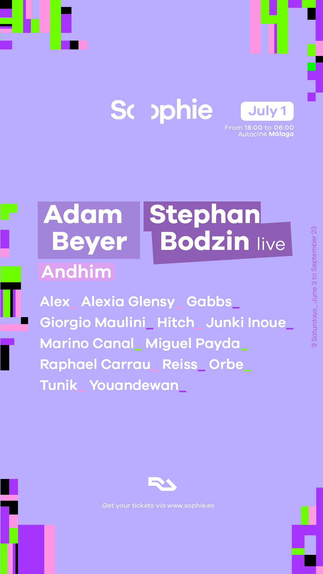 Stephan Bodzin Adam Beyer Malaga Sophie Festival